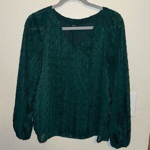 Tie Neck Lantern Sleeve Blouse